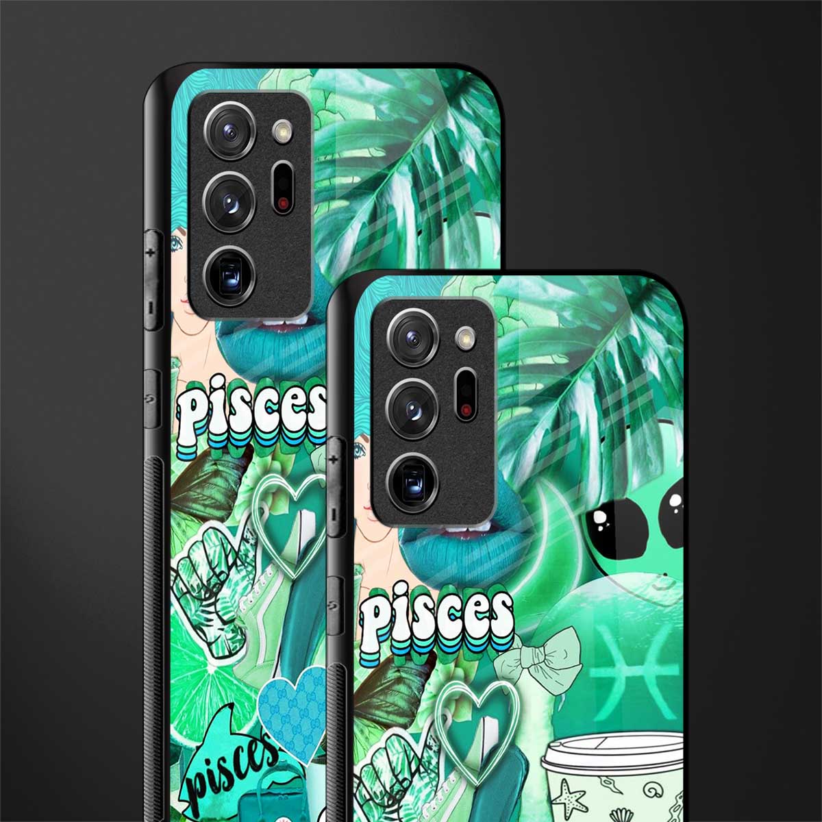 pisces aesthetic collage glass case for samsung galaxy note 20 ultra 5g image-2
