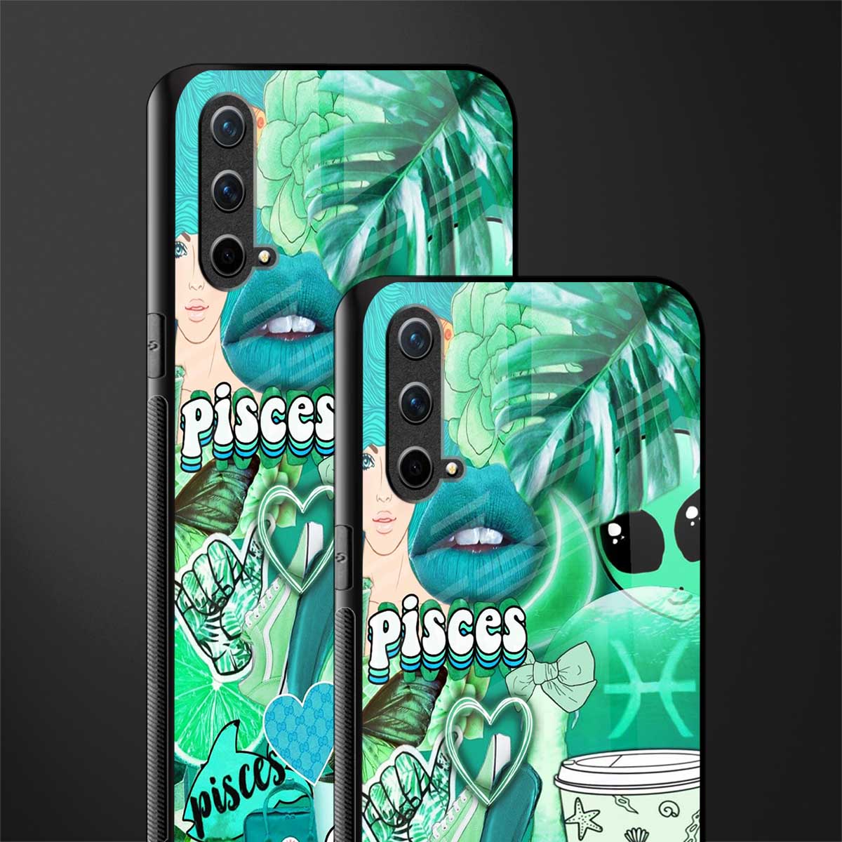 pisces aesthetic collage glass case for oneplus nord ce 5g image-2