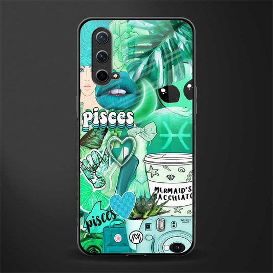 pisces aesthetic collage glass case for oneplus nord ce 5g image