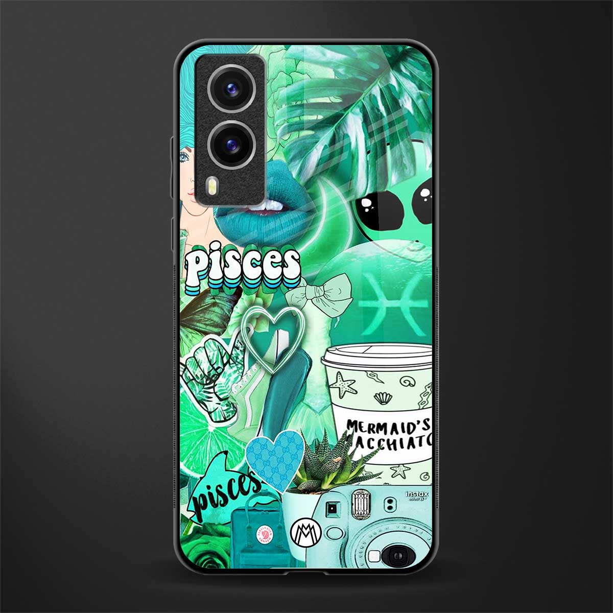pisces aesthetic collage glass case for vivo v21e 5g image