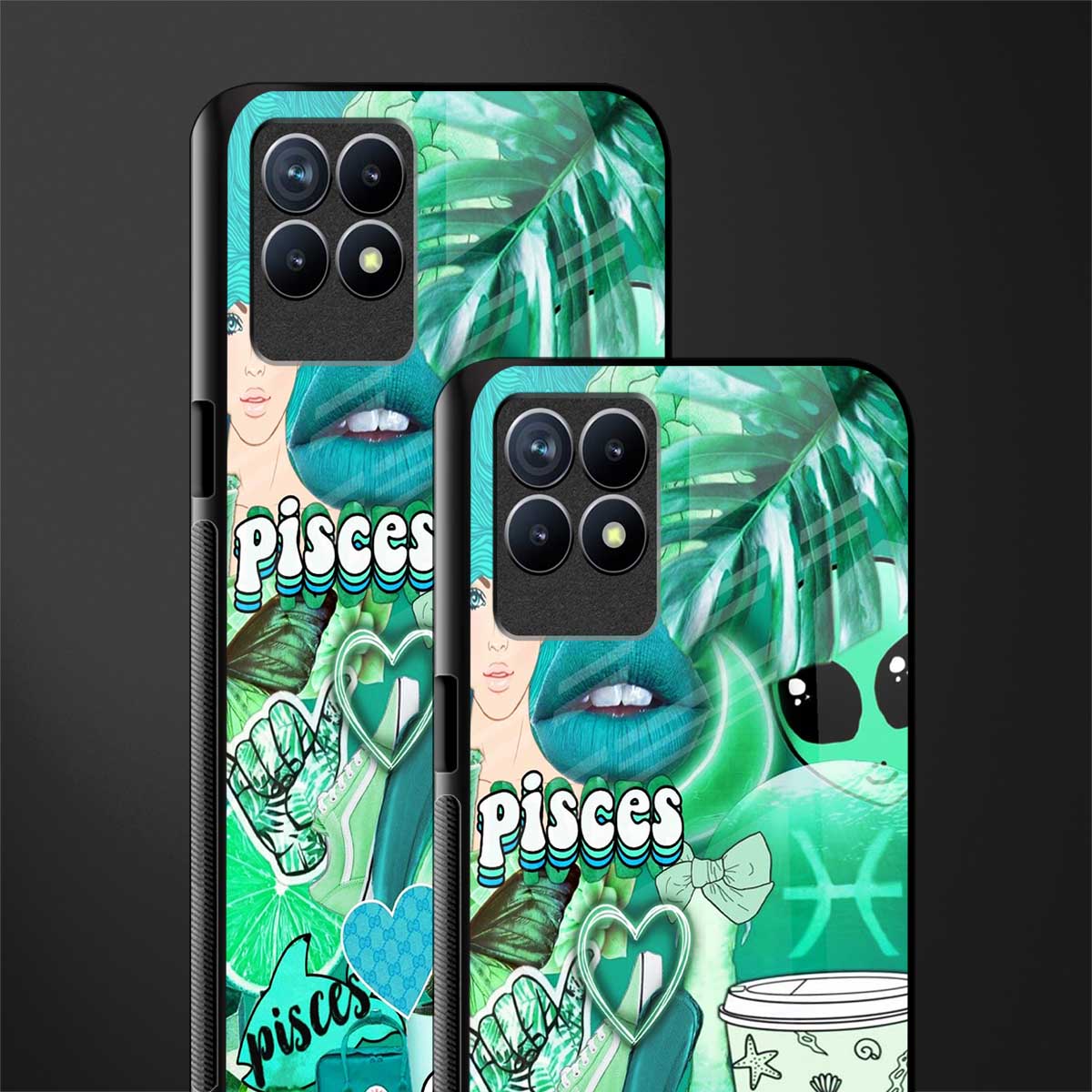 pisces aesthetic collage glass case for realme narzo 50 image-2
