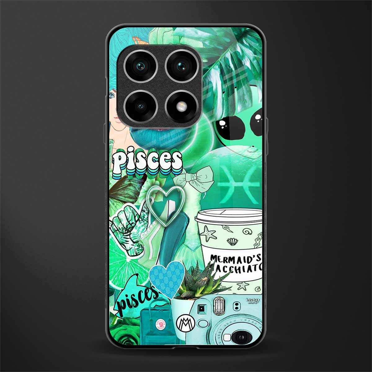 pisces aesthetic collage glass case for oneplus 10 pro 5g image