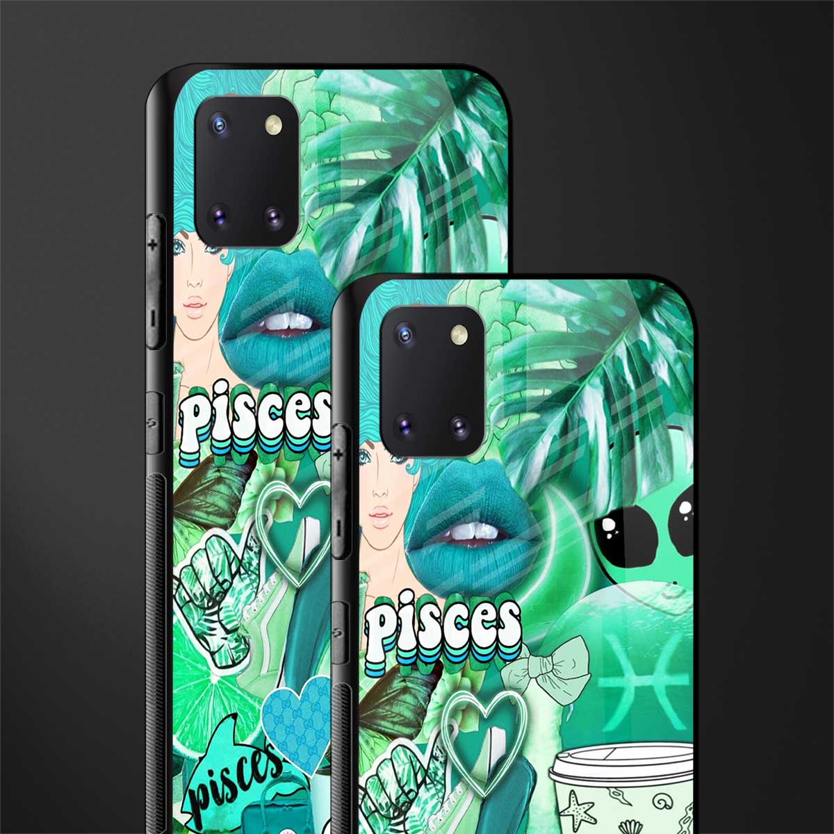 pisces aesthetic collage glass case for samsung a81 image-2