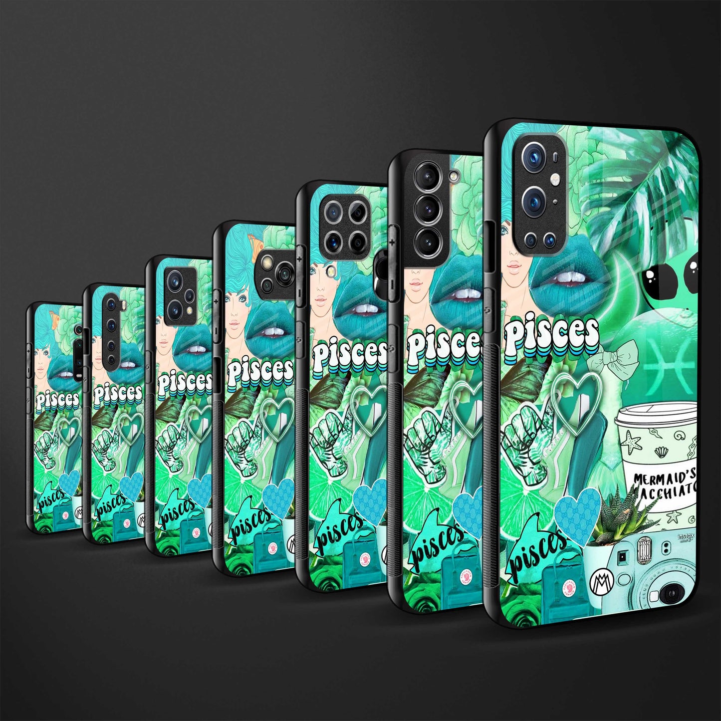 pisces aesthetic collage glass case for oppo reno 3 pro image-3