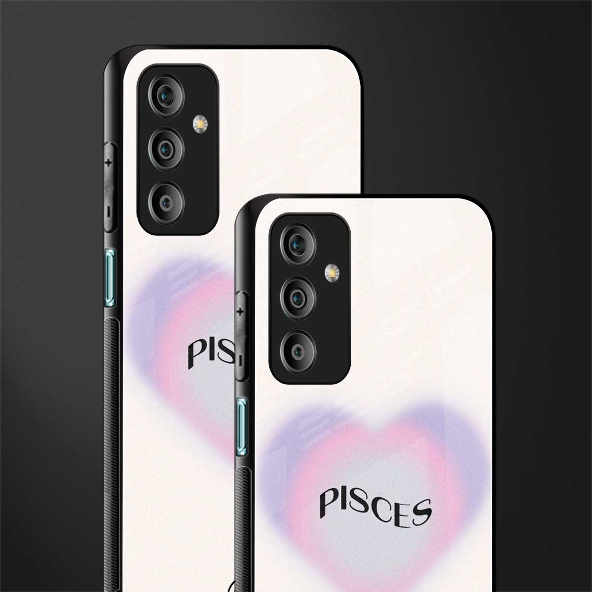 pisces minimalistic back phone cover | glass case for samsung galaxy f23 5g