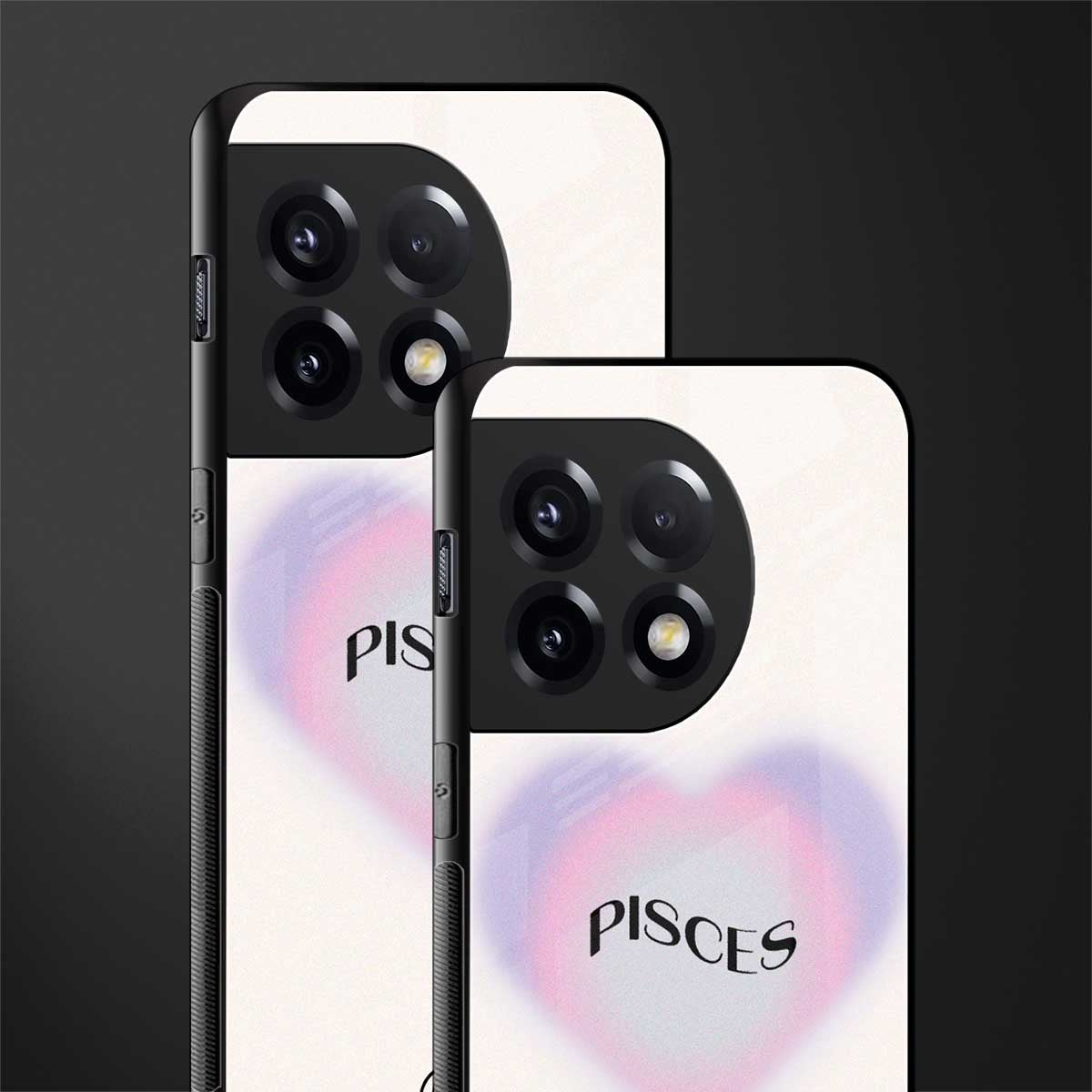 pisces minimalistic back phone cover | glass case for oneplus 11r
