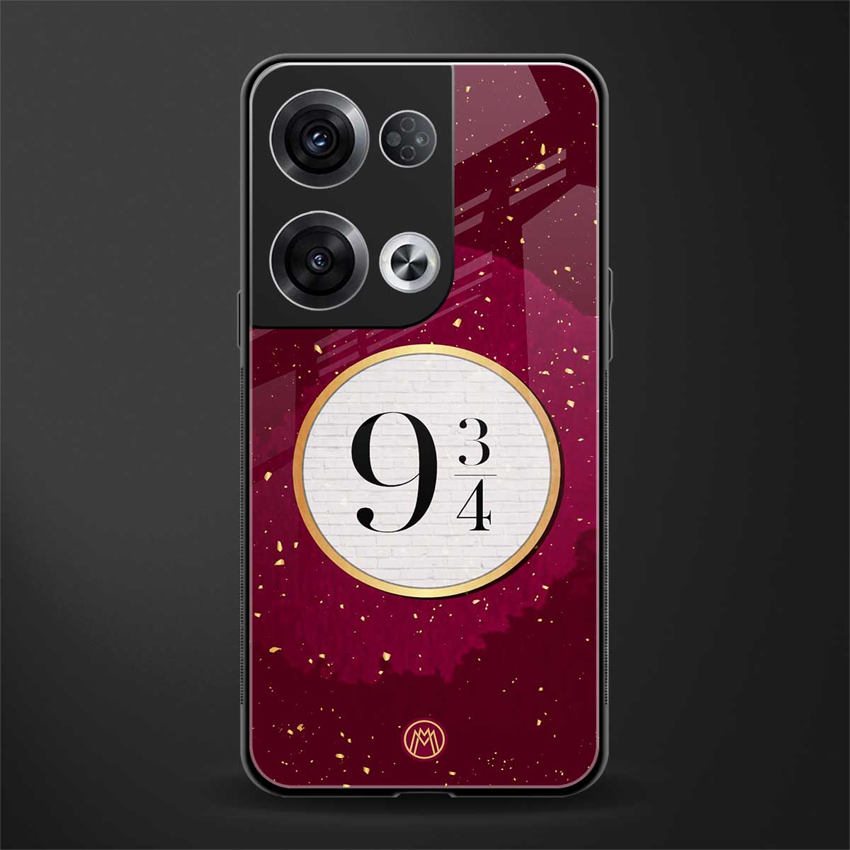 platform nine and three-quarters back phone cover | glass case for oppo reno 8 pro