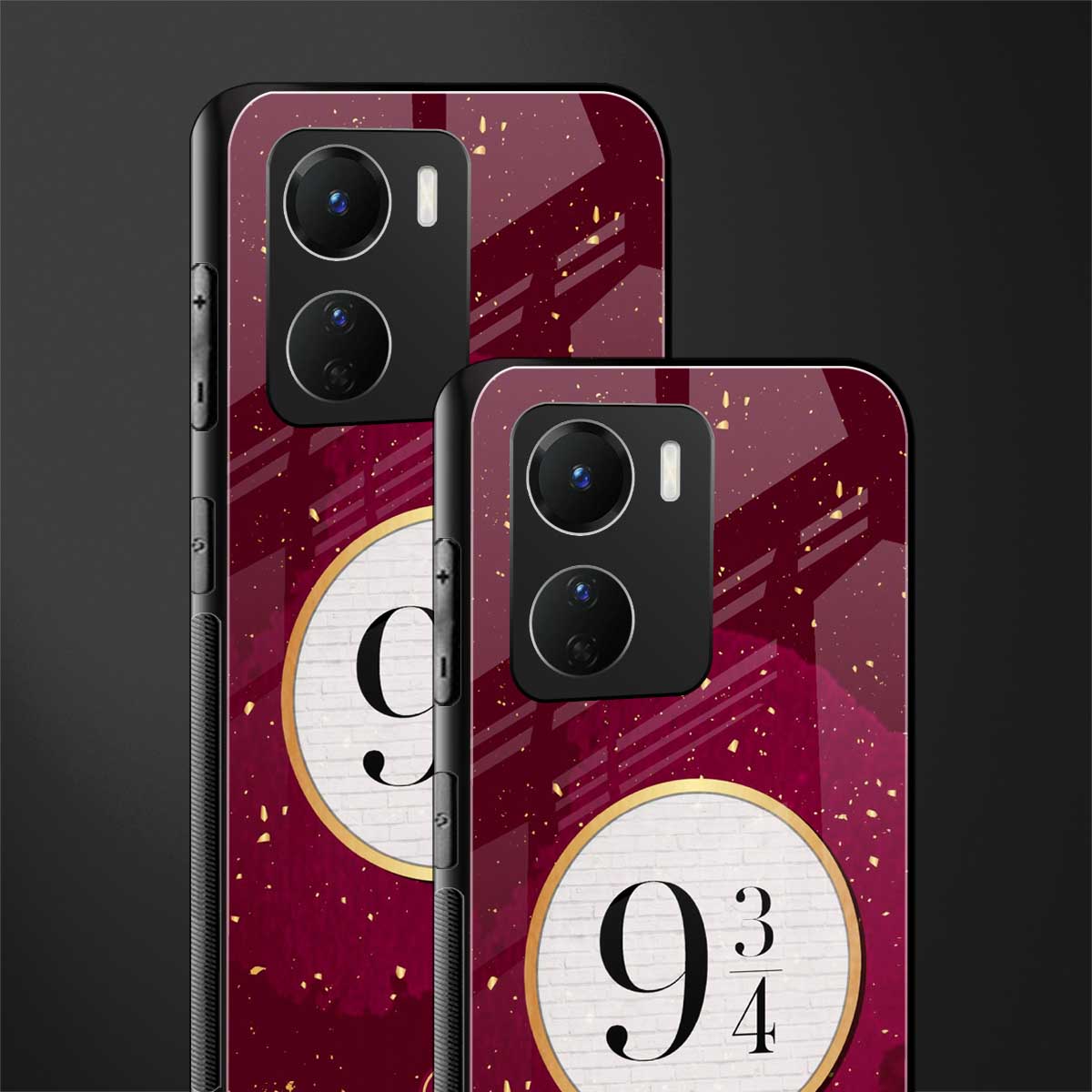 platform nine and three-quarters back phone cover | glass case for vivo y16