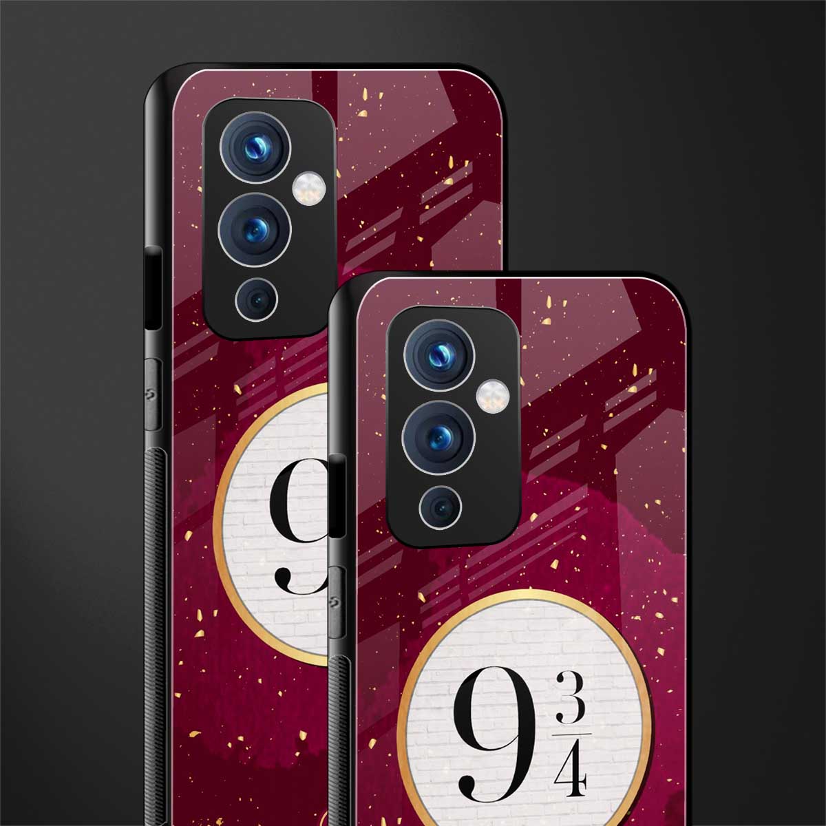 platform nine and three-quarters back phone cover | glass case for oneplus 9