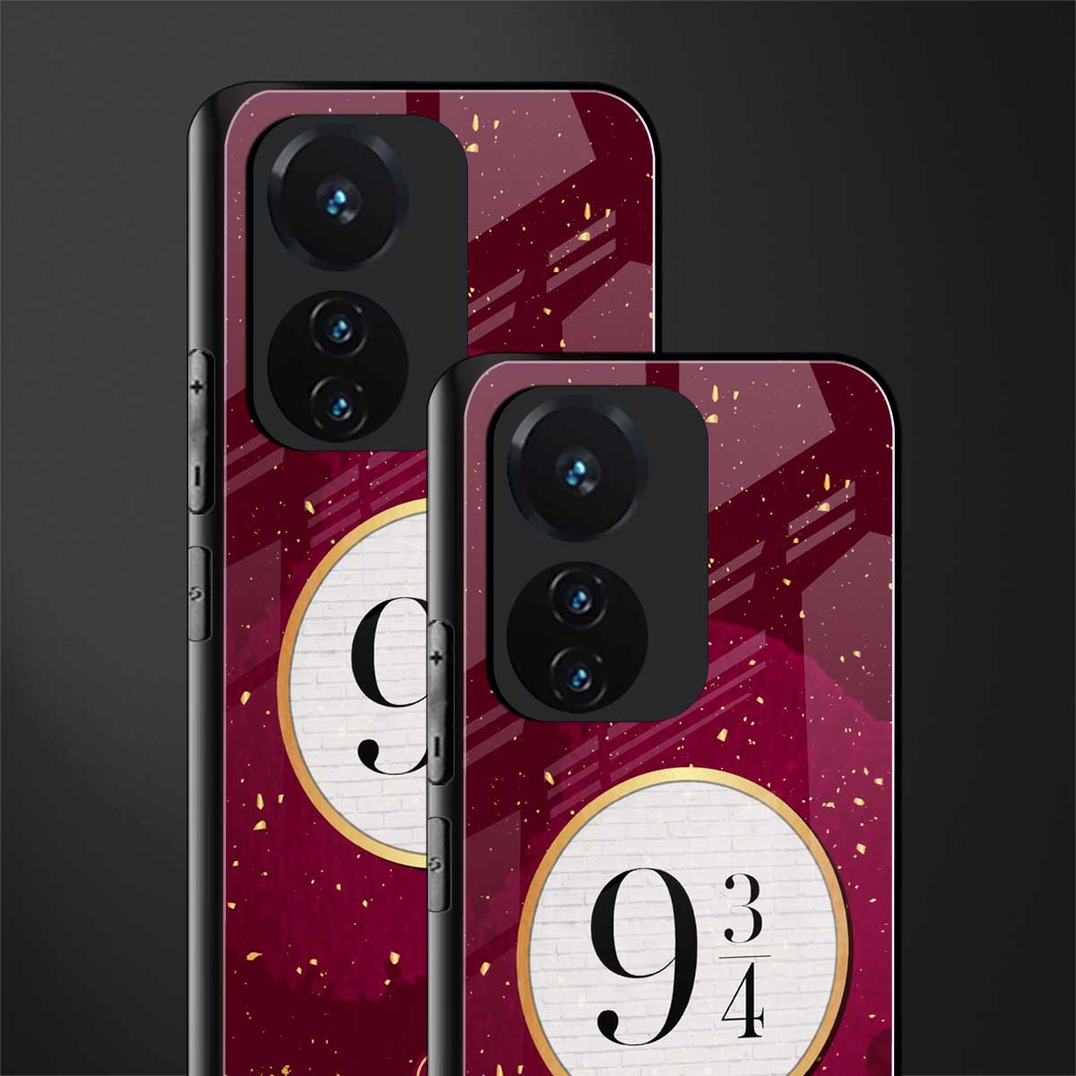 platform nine and three-quarters back phone cover | glass case for vivo t1 44w 4g