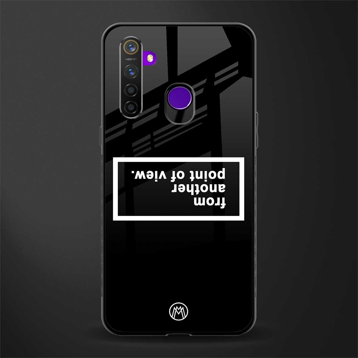 point of view black edition glass case for realme 5 pro image