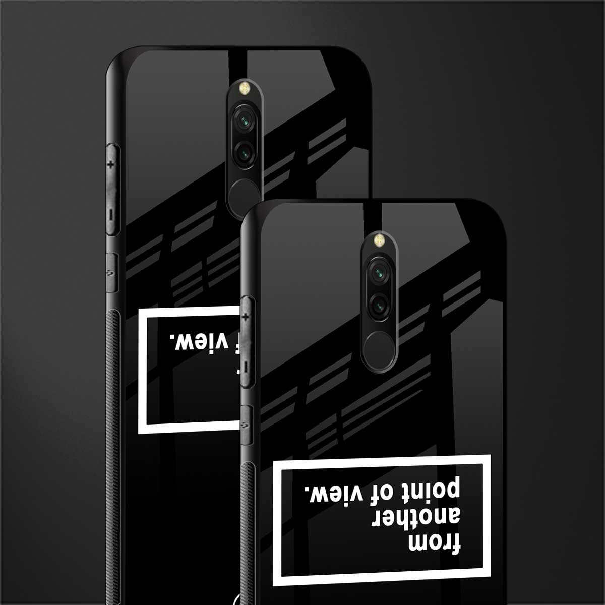 point of view black edition glass case for redmi 8 image-2