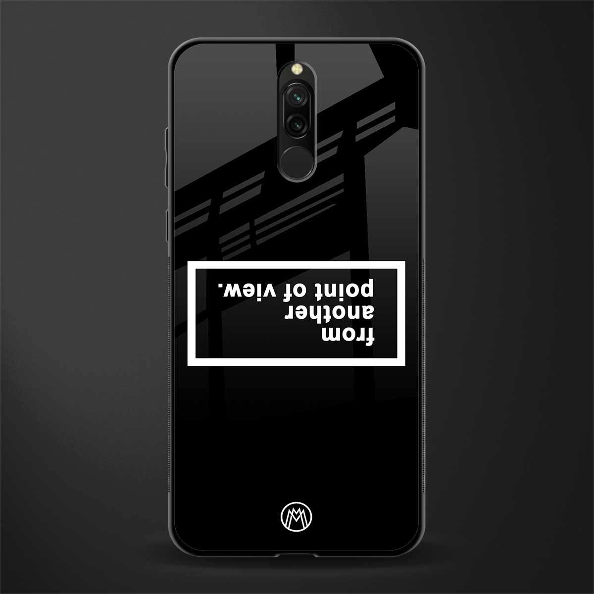 point of view black edition glass case for redmi 8 image