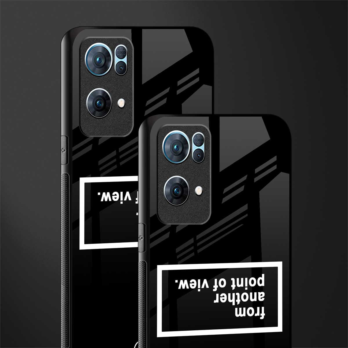 point of view black edition glass case for oppo reno7 pro 5g image-2