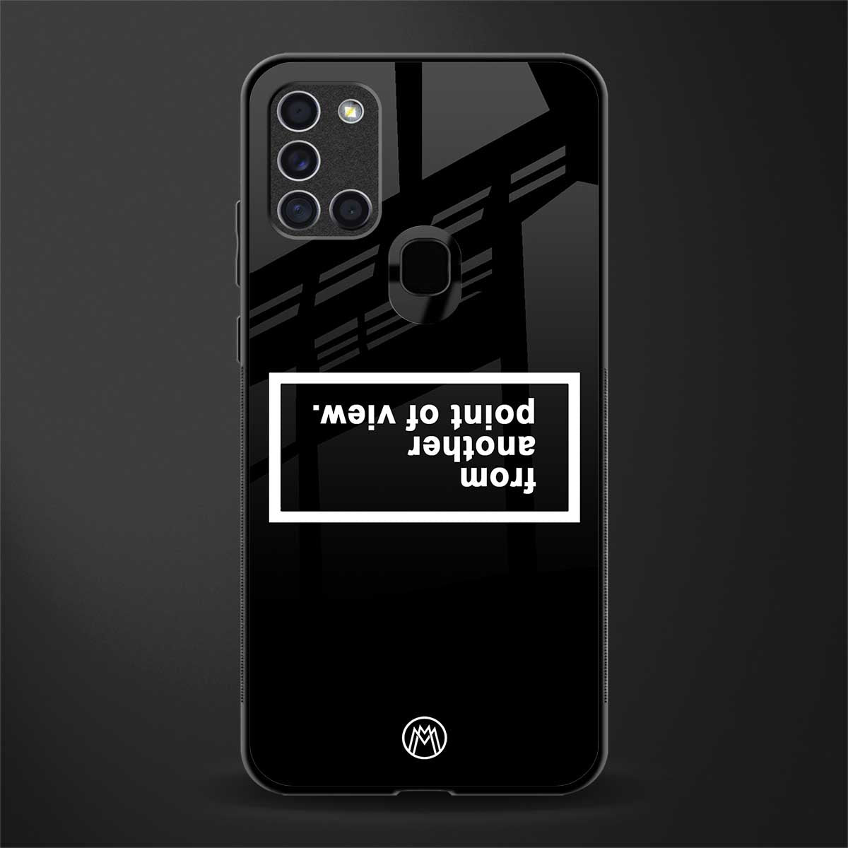 point of view black edition glass case for samsung galaxy a21s image