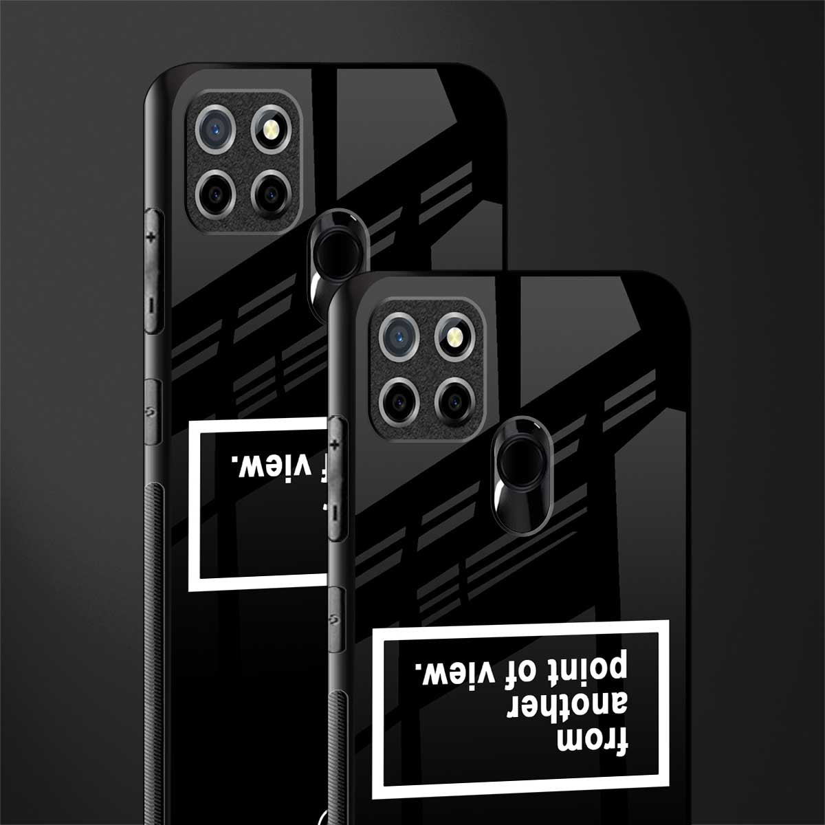 point of view black edition glass case for realme narzo 30a image-2