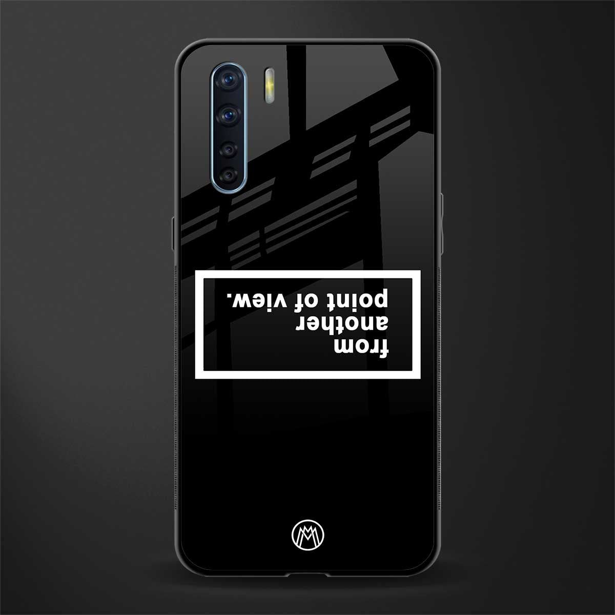 point of view black edition glass case for oppo f15 image