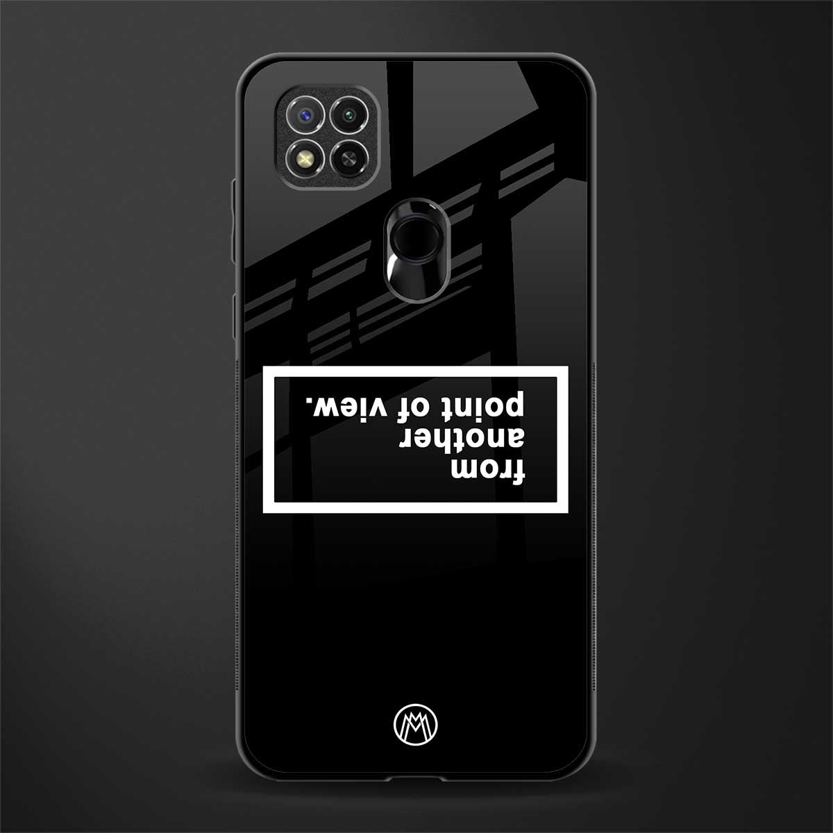 point of view black edition glass case for redmi 9c image