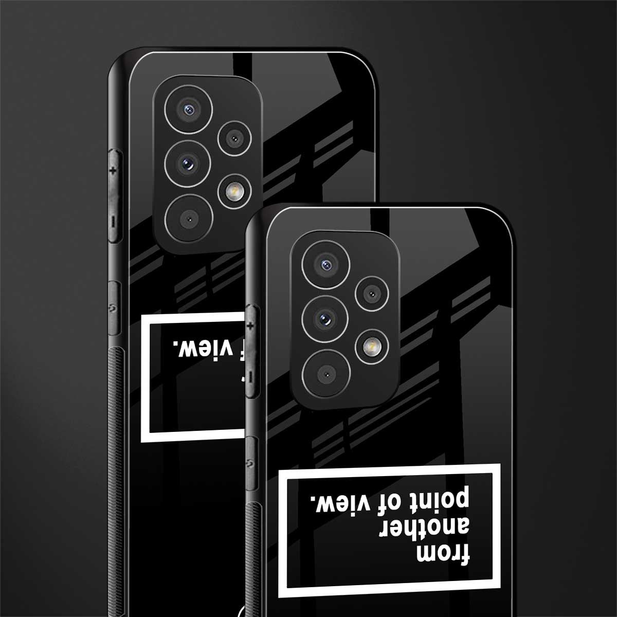 point of view black edition back phone cover | glass case for samsung galaxy a23