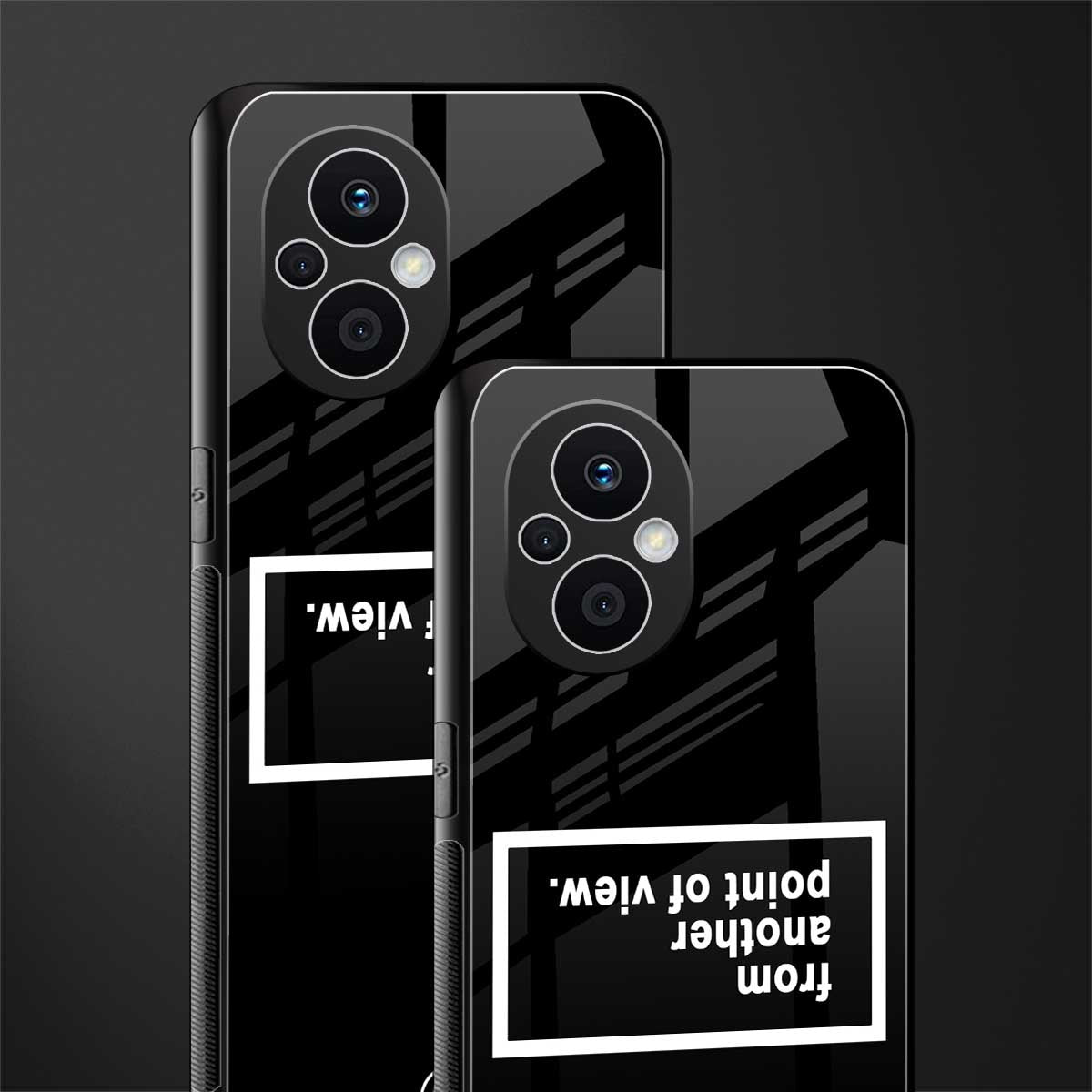 point of view black edition back phone cover | glass case for oppo f21 pro 5g