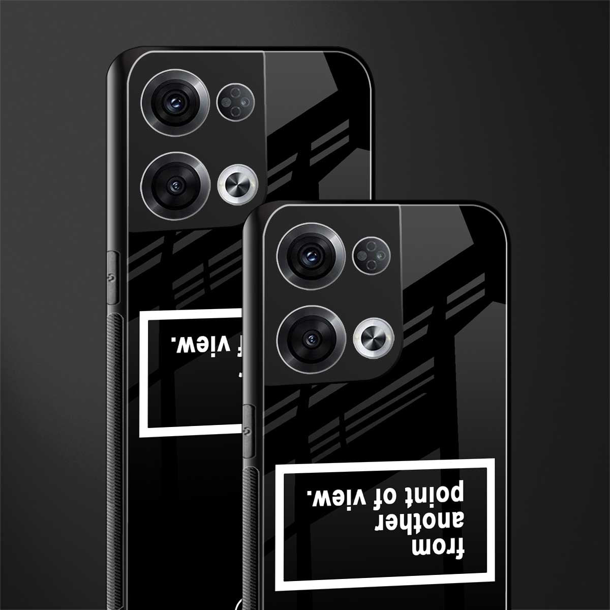 point of view black edition back phone cover | glass case for oppo reno 8 pro