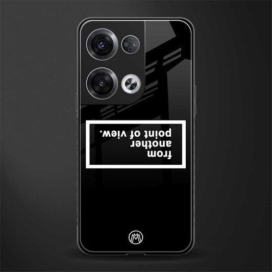 point of view black edition back phone cover | glass case for oppo reno 8 pro