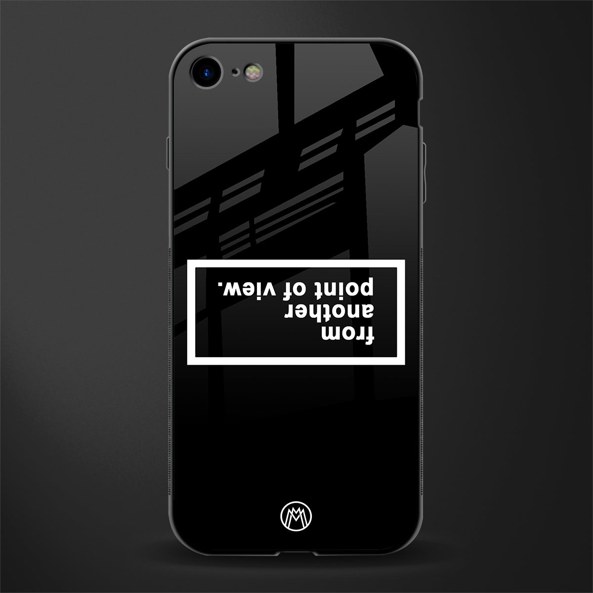 point of view black edition glass case for iphone se 2020 image