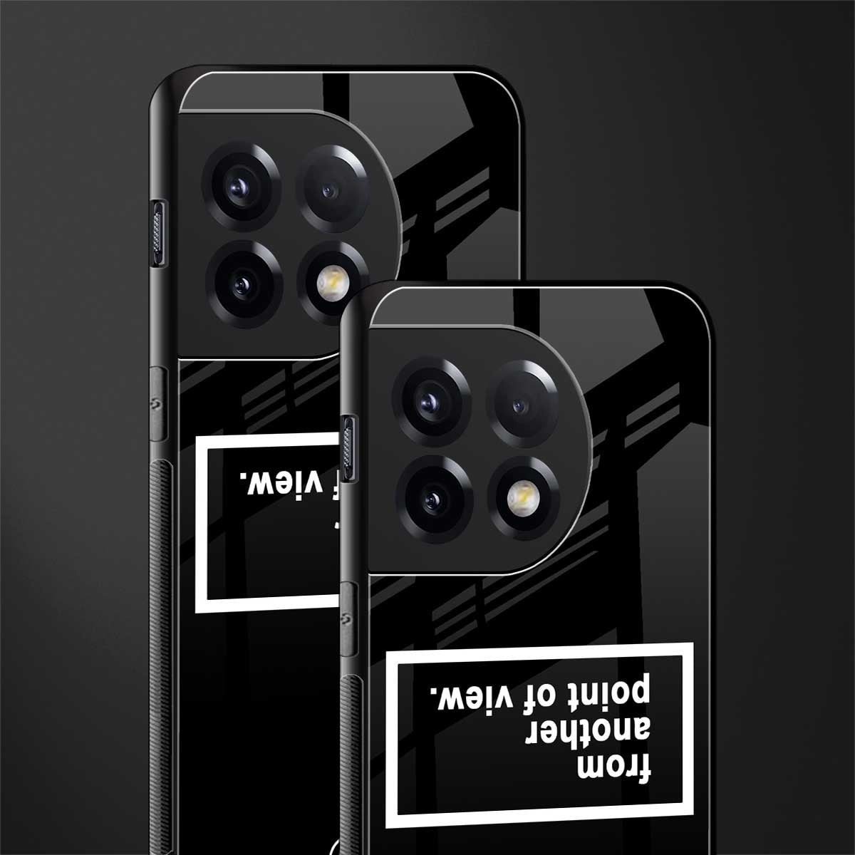 point of view black edition back phone cover | glass case for oneplus 11r