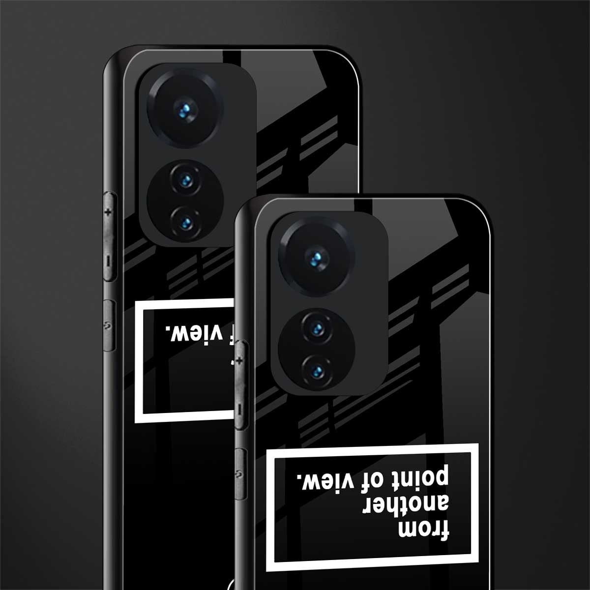 point of view black edition back phone cover | glass case for vivo t1 44w 4g