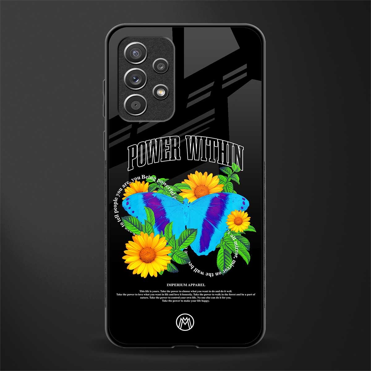power within glass case for samsung galaxy a72 image