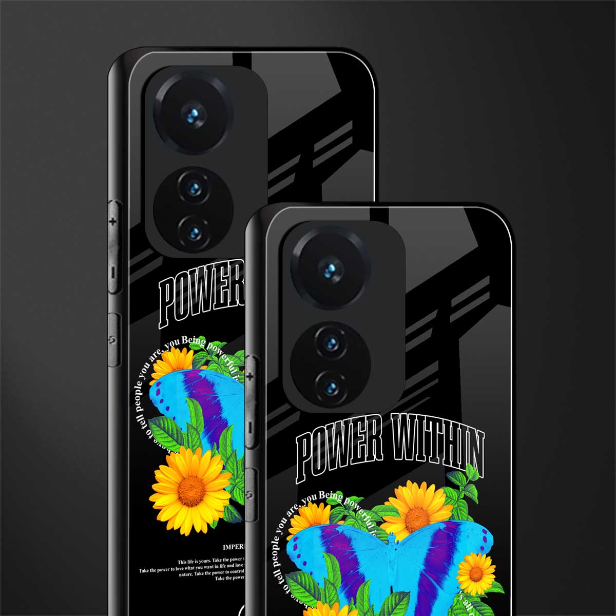 power within back phone cover | glass case for vivo t1 44w 4g