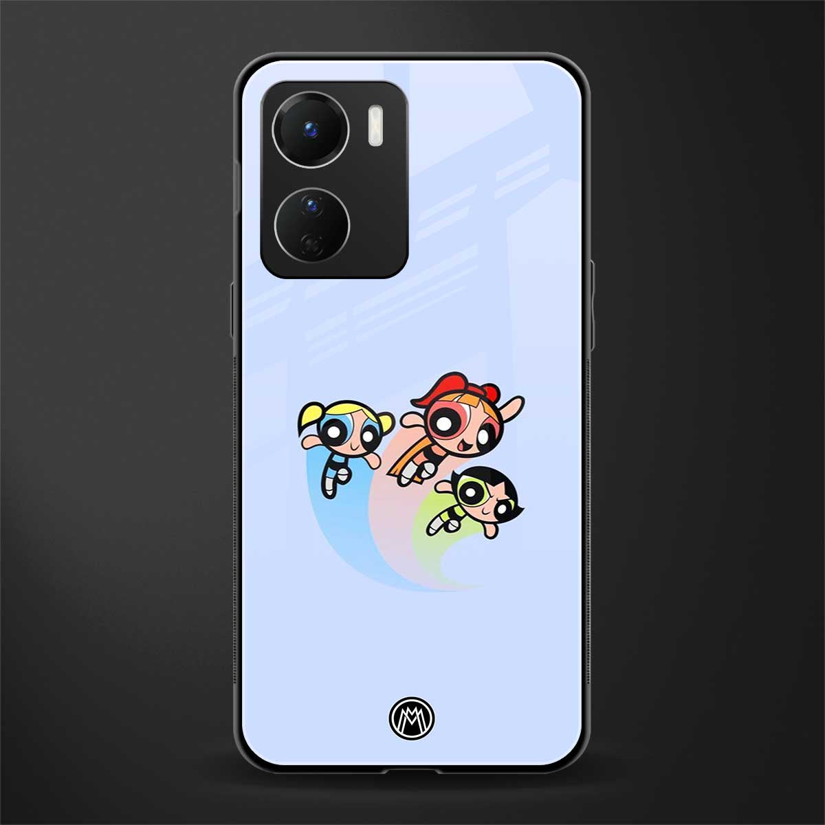 powerpuff girls cartoon back phone cover | glass case for vivo y16