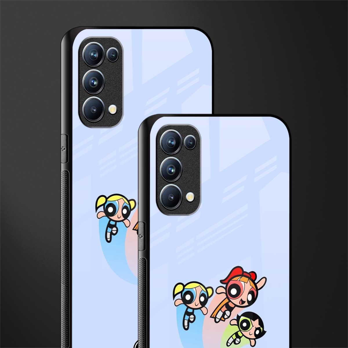 powerpuff girls cartoon back phone cover | glass case for oppo reno 5