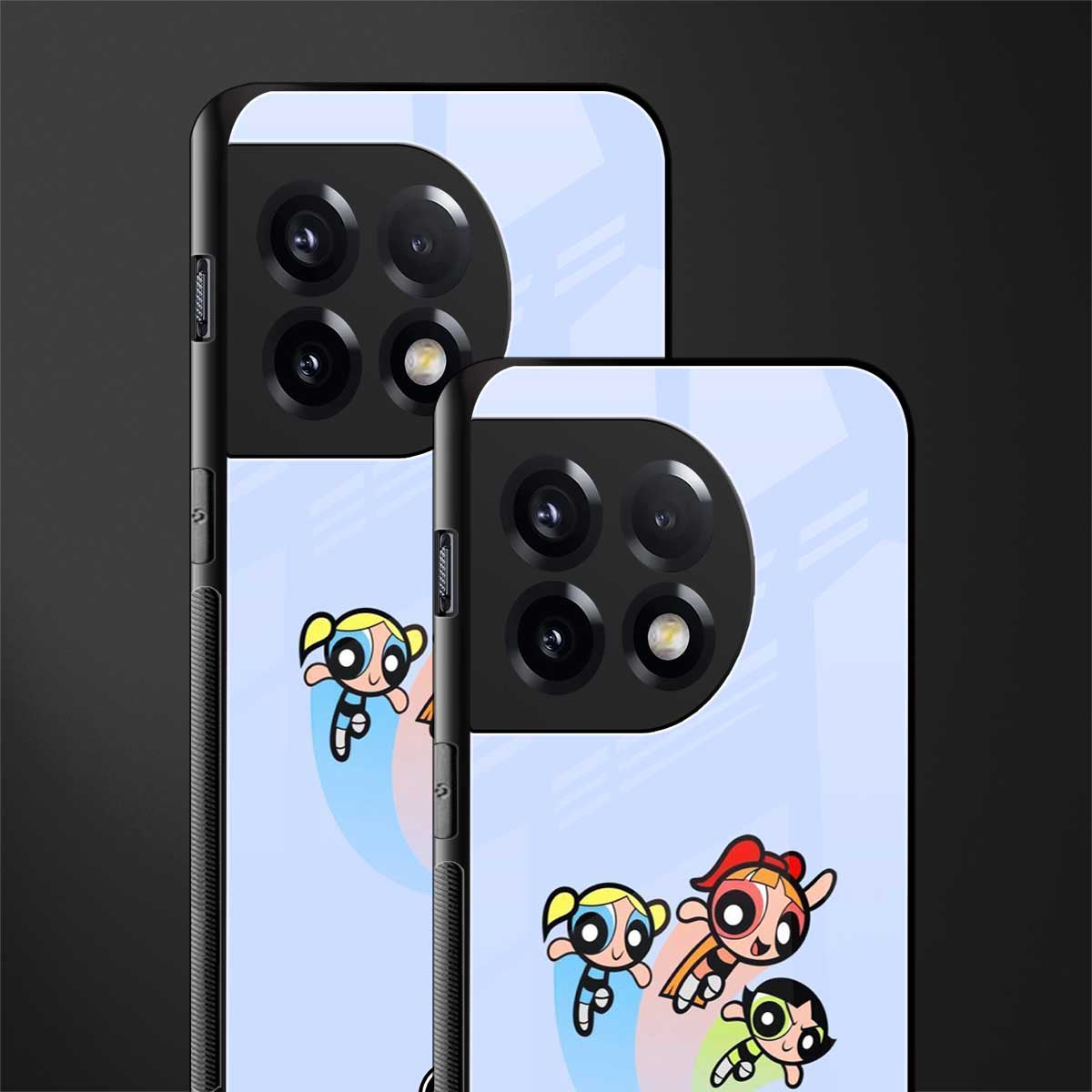 powerpuff girls cartoon back phone cover | glass case for oneplus 11r