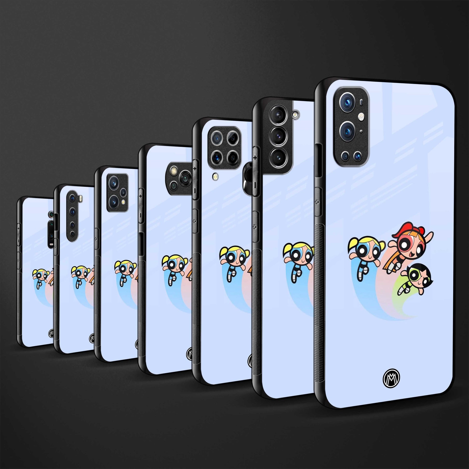powerpuff girls cartoon back phone cover | glass case for oppo reno 8 pro