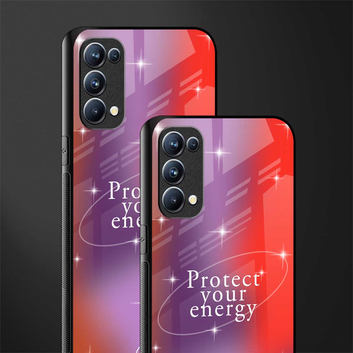 protect your energy back phone cover | glass case for oppo reno 5
