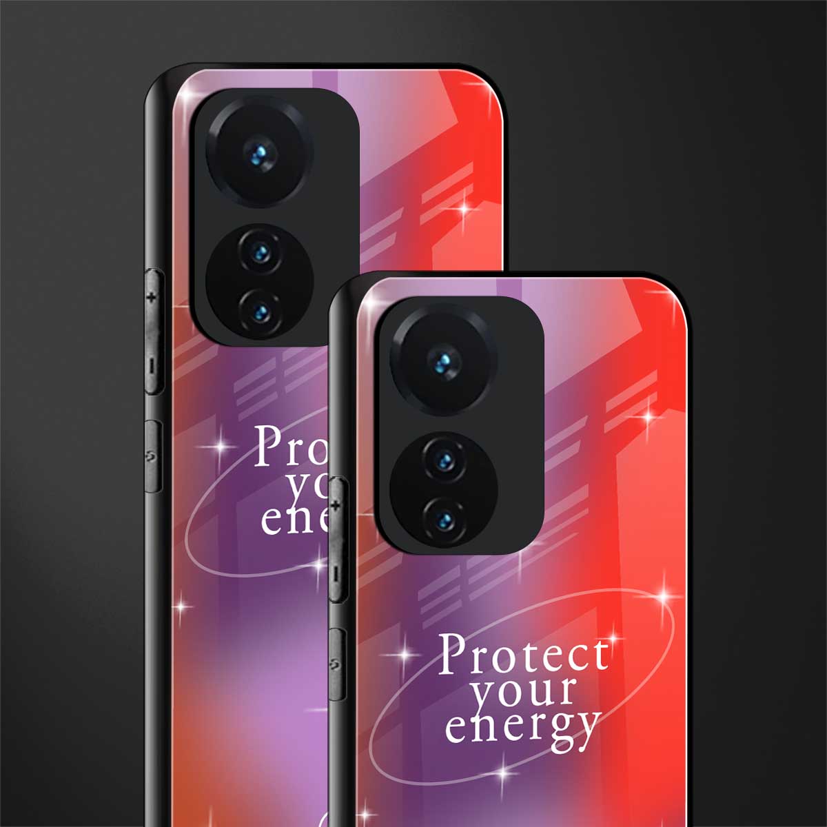 protect your energy back phone cover | glass case for vivo t1 44w 4g