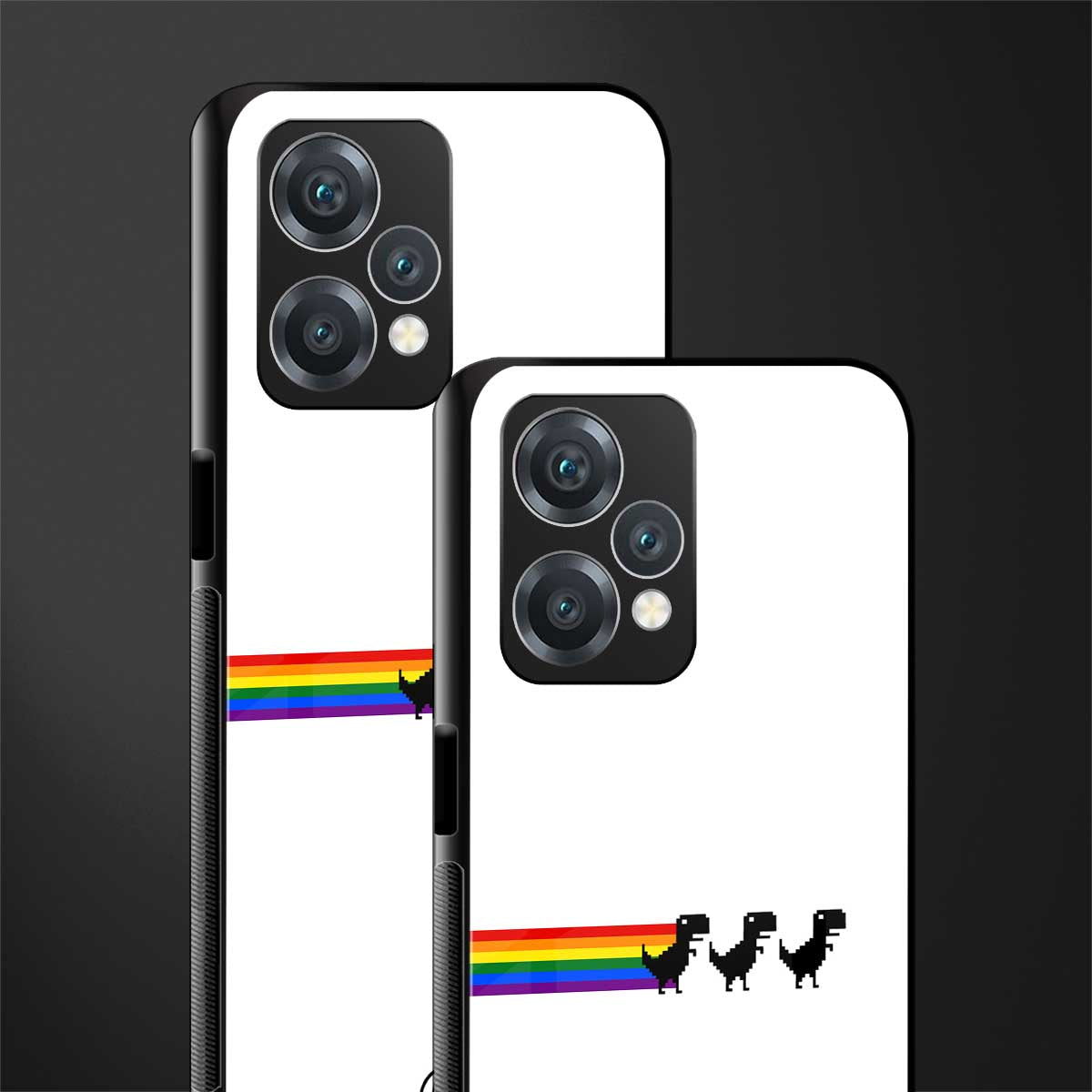 proud dinosaurs back phone cover | glass case for realme 9 pro 5g