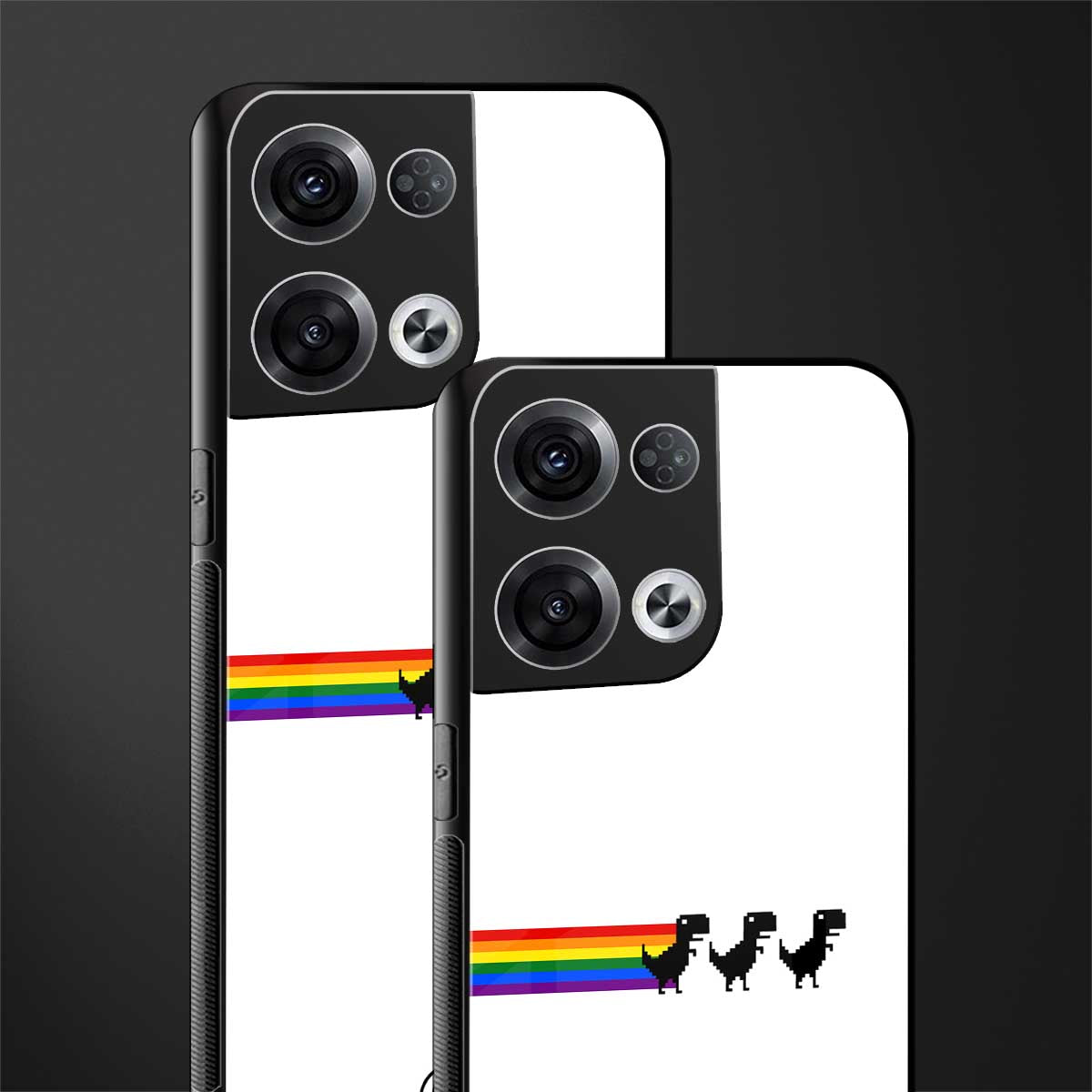 proud dinosaurs back phone cover | glass case for oppo reno 8 pro
