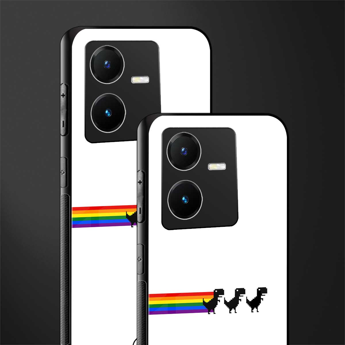 proud dinosaurs back phone cover | glass case for vivo y22