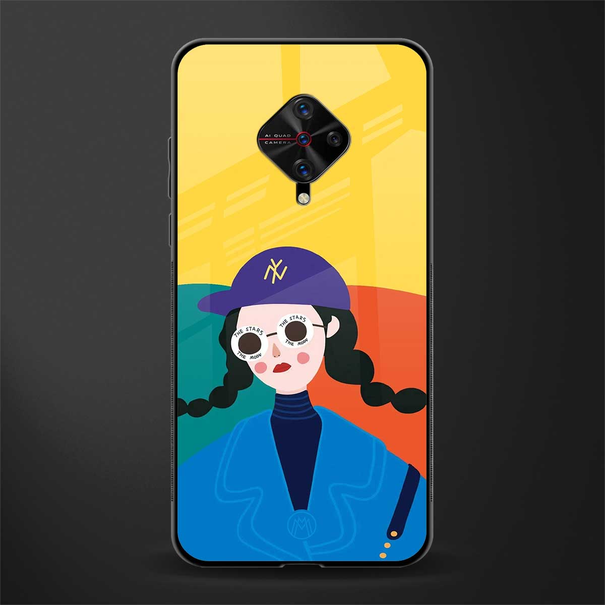 psychedelic chic glass case for vivo s1 pro image