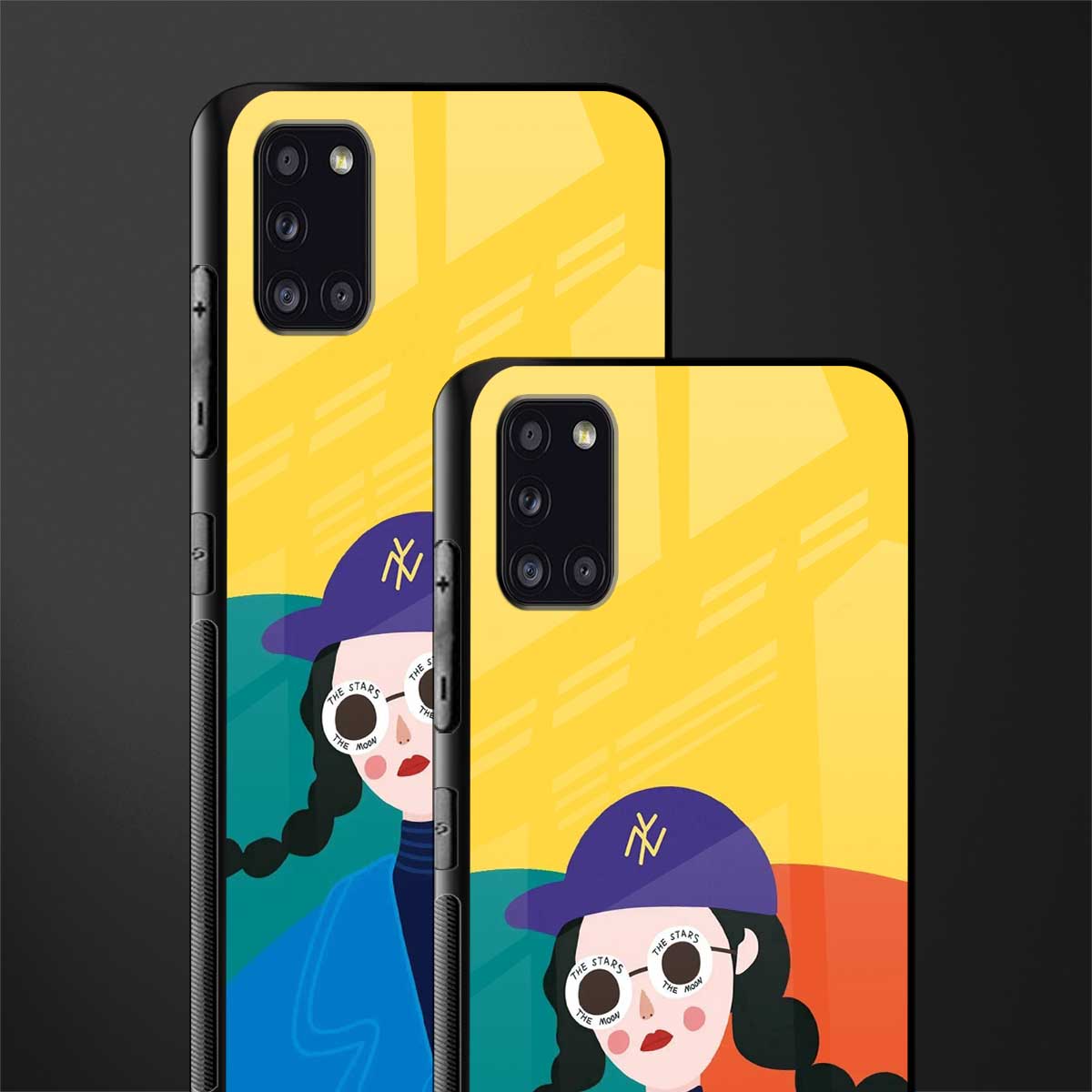psychedelic chic glass case for samsung galaxy a31 image-2