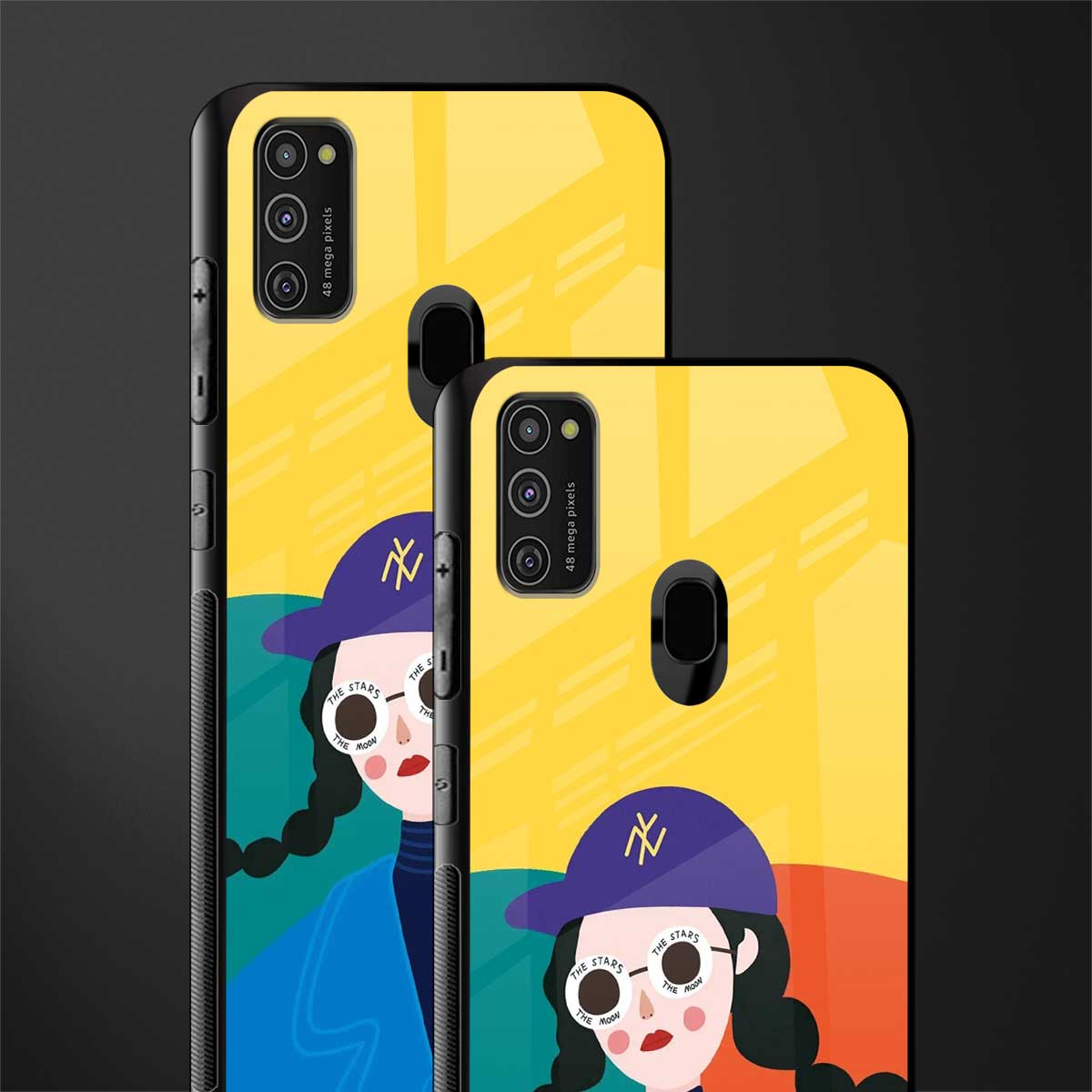 psychedelic chic glass case for samsung galaxy m21 image-2