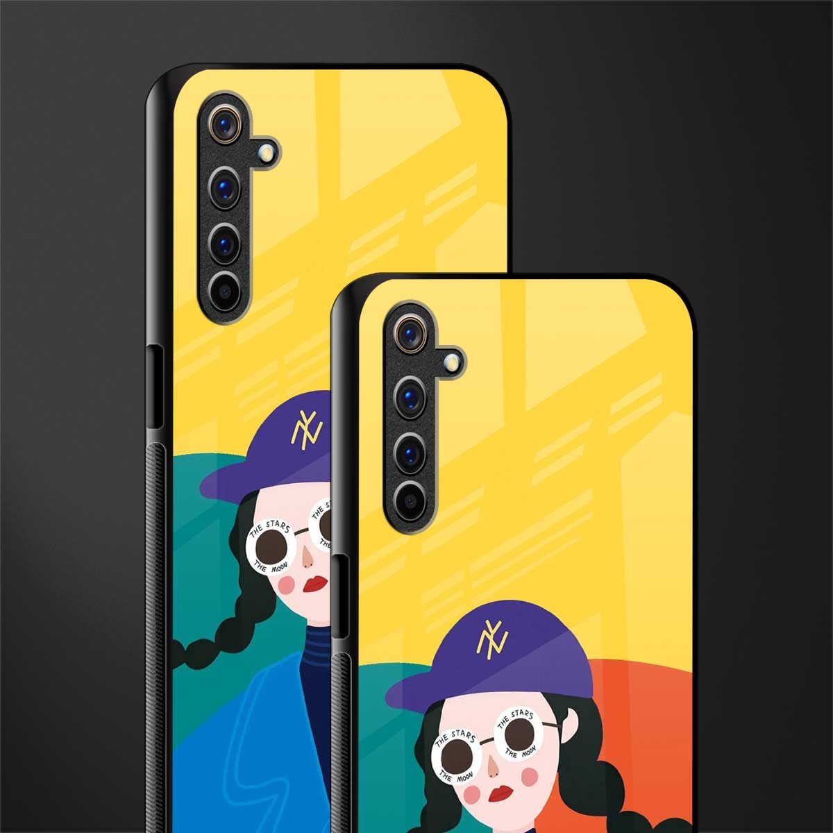 psychedelic chic glass case for realme 6 image-2