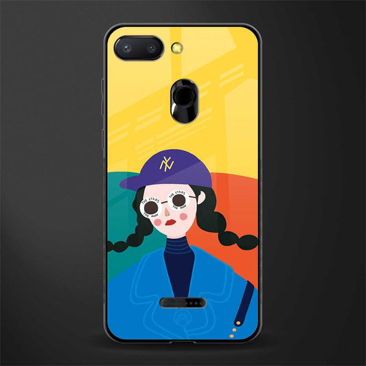 psychedelic chic glass case for redmi 6 image
