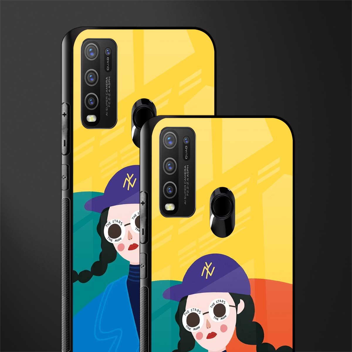 psychedelic chic glass case for vivo y50 image-2