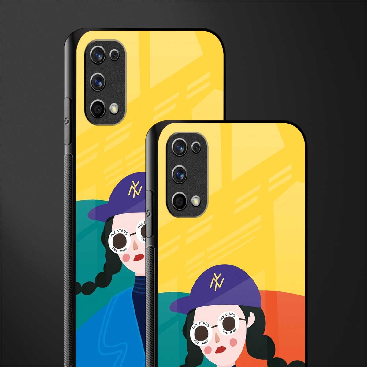 psychedelic chic glass case for realme 7 pro image-2