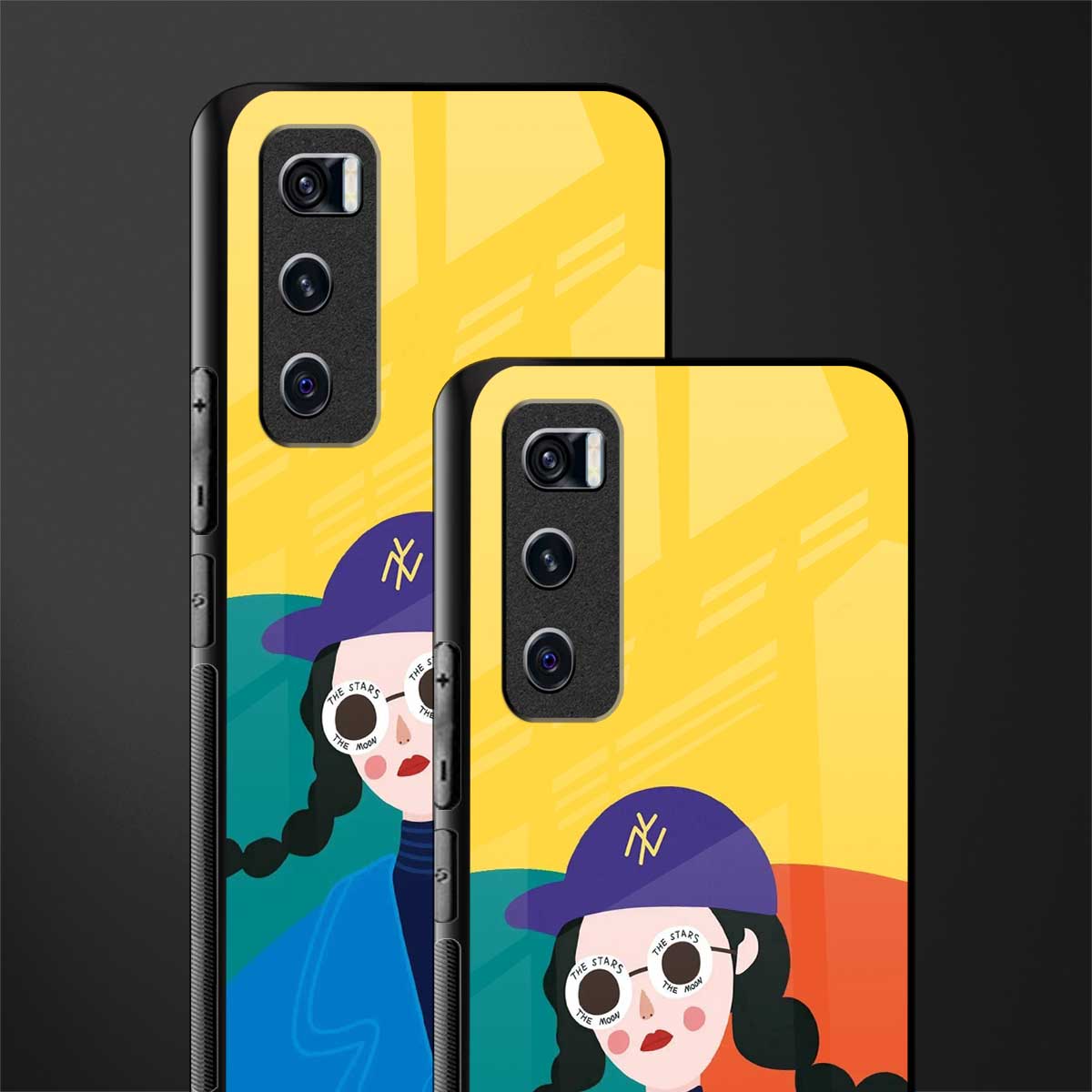 psychedelic chic glass case for vivo v20 se image-2