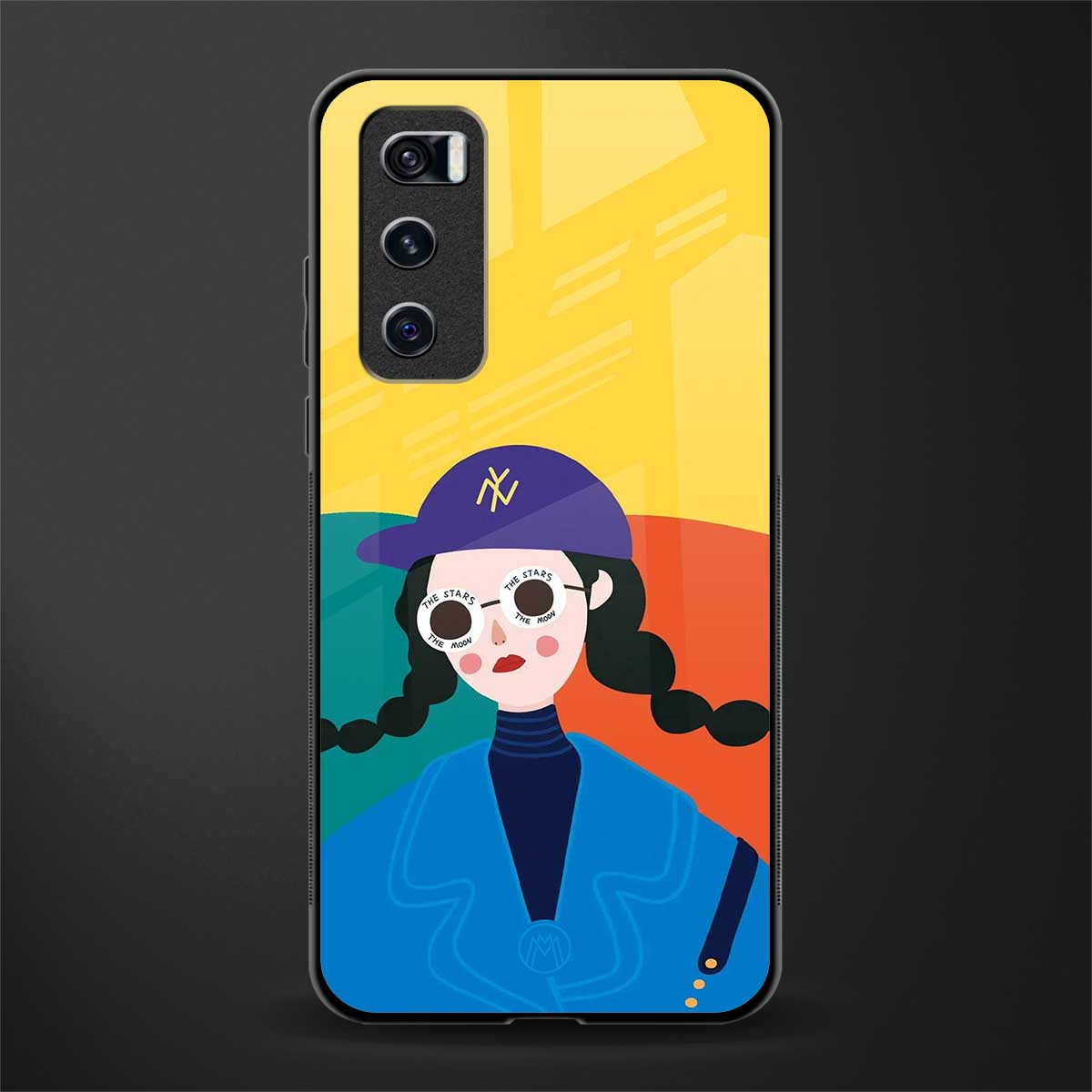 psychedelic chic glass case for vivo v20 se image