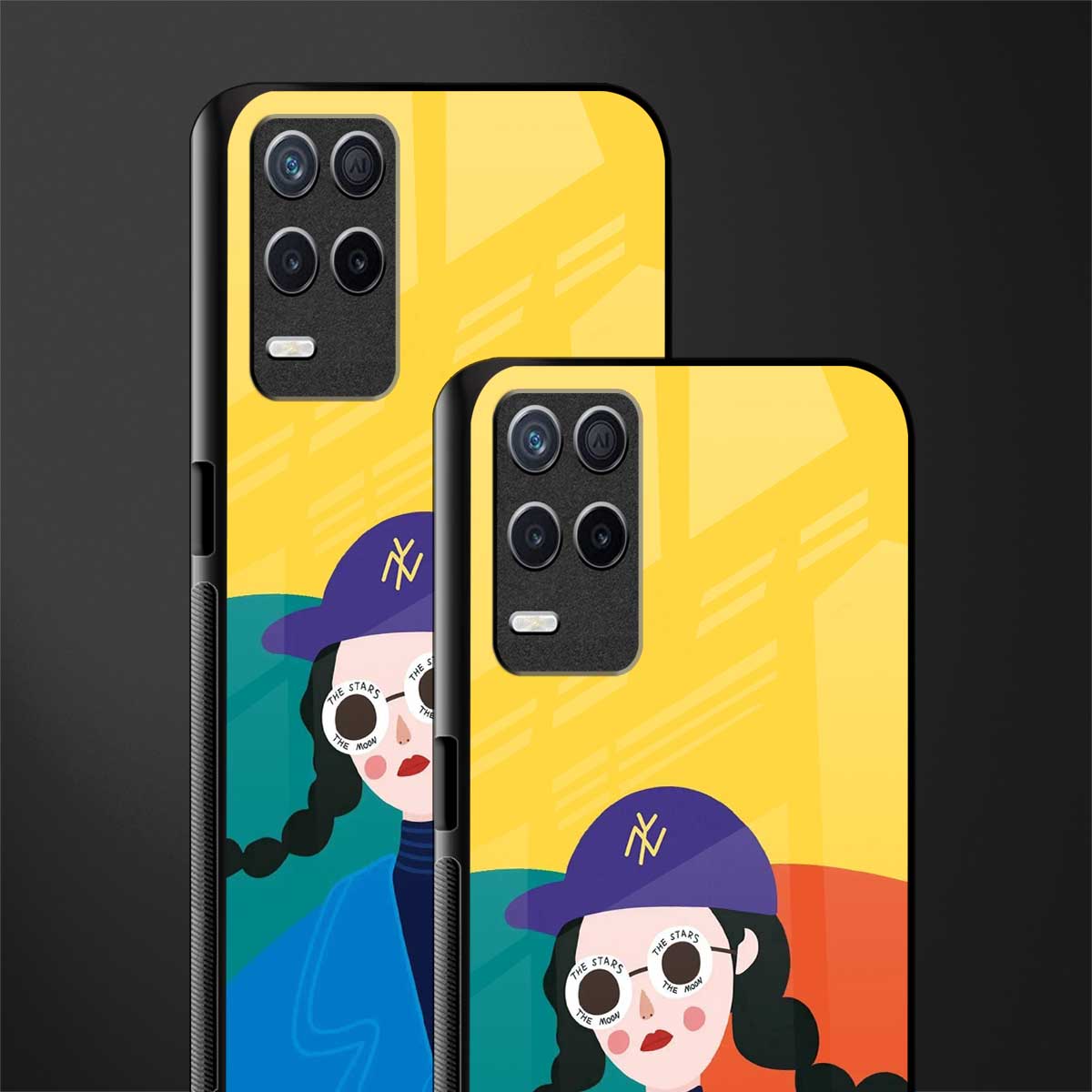 psychedelic chic glass case for realme 8s 5g image-2